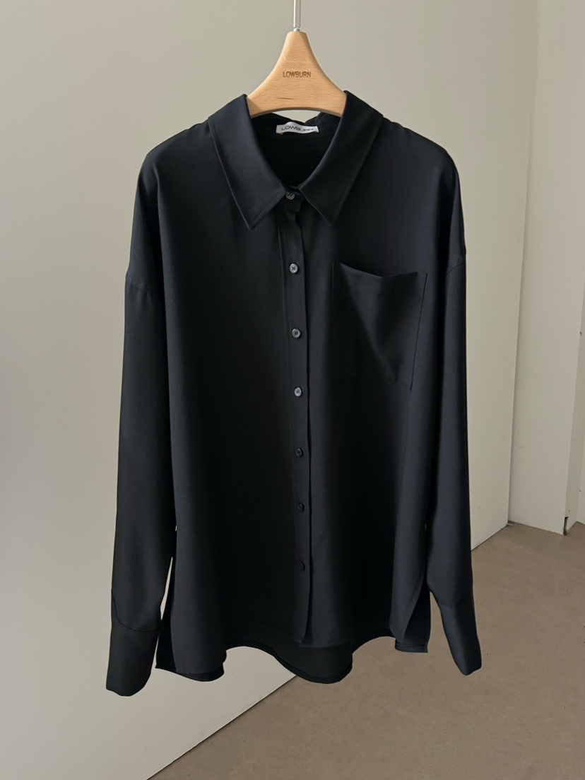 LOWBURN韓國代購女士新款時尚人氣休閑職業26春夏襯衫蕾絲衫LOWBURN襯衫/蕾絲衫圖色4黑色