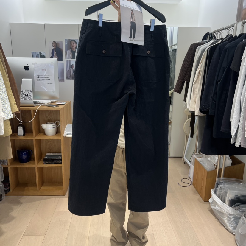 THE STARDUST韓國直郵實拍女士新款人氣休閑褲不含腰帶口袋THE STARDUST休閑褲