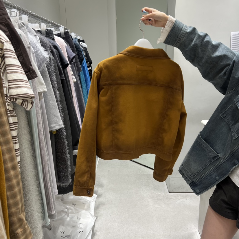 NUESE韓國直郵女裝新款熱賣時尚休閑推薦人氣夾克毛絨磨毛NUESE夾克