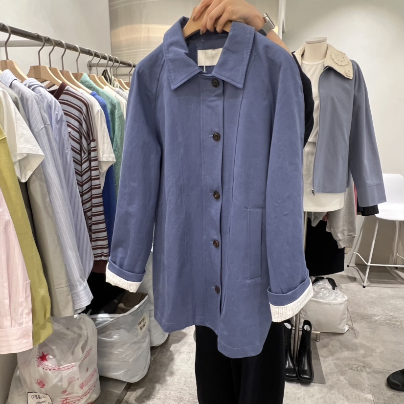 CHAE韓國東大門直郵女士新款熱賣休閑26春夏推薦長款風衣CHAE長款風衣圖色2