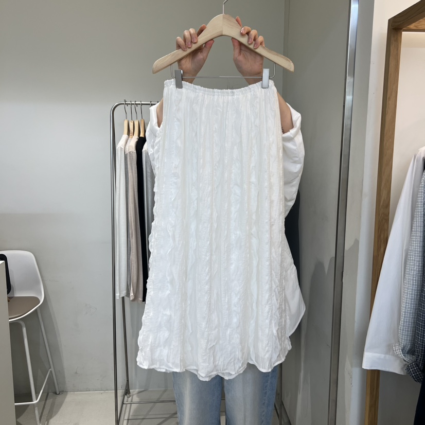 OUTRENE韓國代購女士新品時尚休閑26春夏半身裙中短裙羊毛OUTRENE半身裙/中短裙圖色1