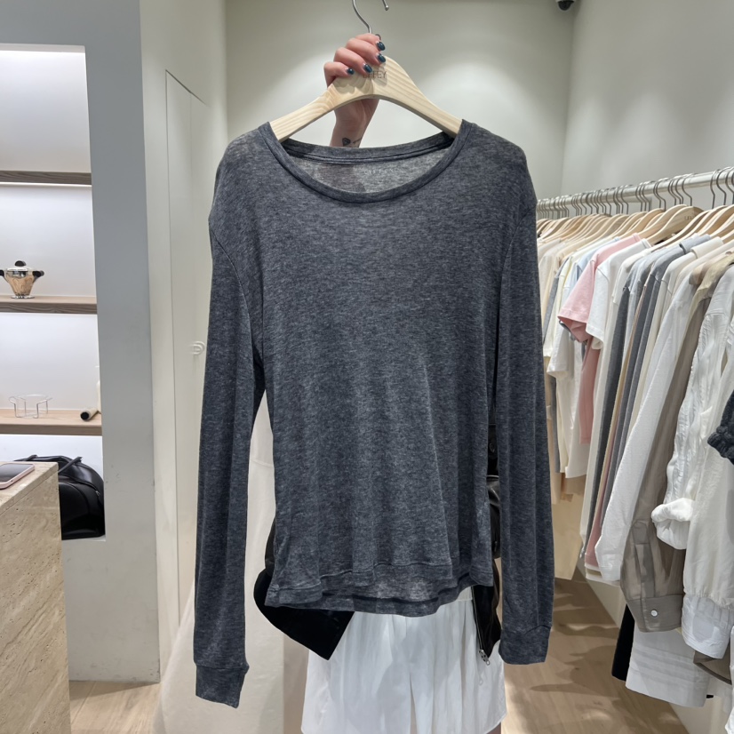 LIFFEY韓國代購女士新款26春夏時尚人氣推薦熱賣長袖T恤天絲LIFFEY長袖T恤圖色4