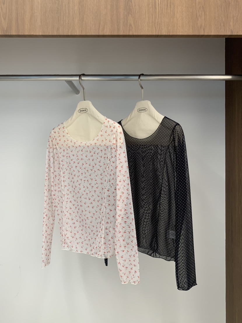 ONE MONE韓國代購女裝新款推薦職業時尚26春夏休閑長袖T恤ONE MONE長袖T恤