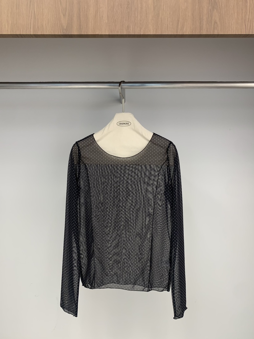 ONE MONE韓國代購女裝新款推薦職業時尚26春夏休閑長袖T恤ONE MONE長袖T恤圖色1