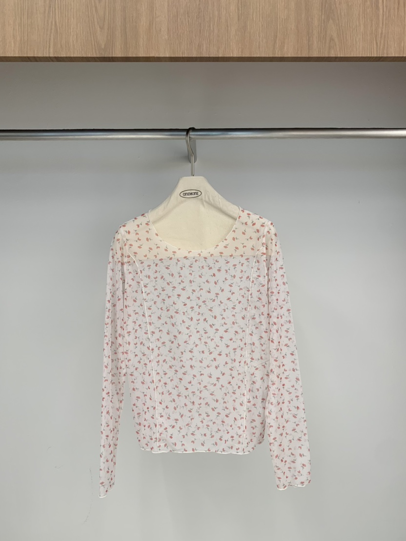 ONE MONE韓國代購女裝新款推薦職業時尚26春夏休閑長袖T恤ONE MONE長袖T恤圖色2