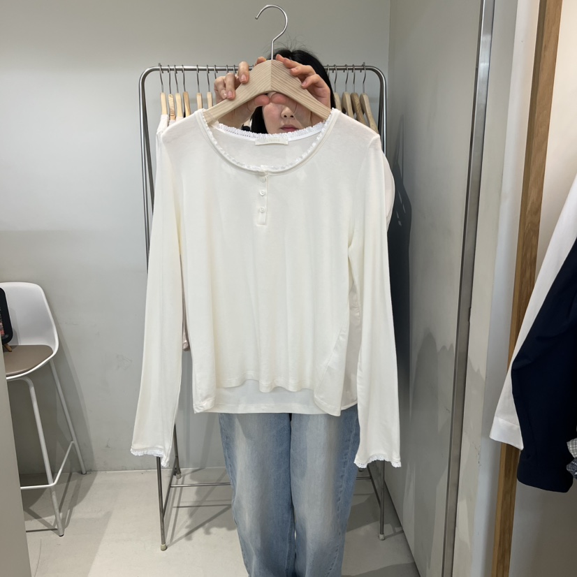 OUTRENE韓國東大門代購女士新款熱賣休閑職業推薦長袖T恤OUTRENE長袖T恤圖色2