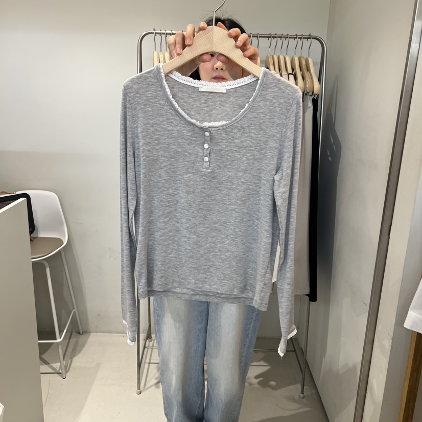 OUTRENE韓國東大門代購女士新款熱賣休閑職業推薦長袖T恤OUTRENE長袖T恤圖色3