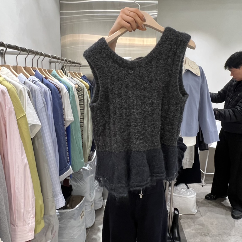 CHAE韓國東大門直郵女士新品休閑26春夏推薦吊帶背心馬海毛CHAE吊帶/背心