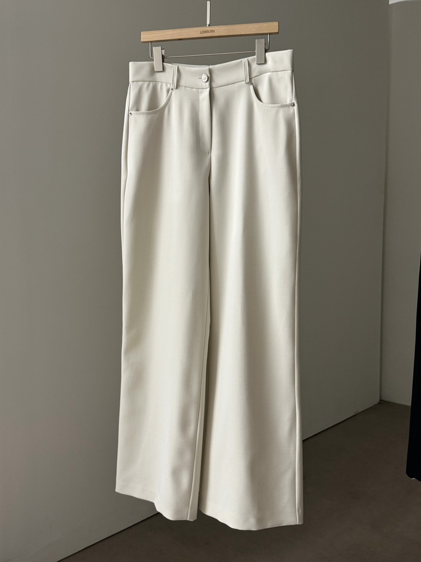 LOWBURN韓國東大門代購女士新款職業熱賣時尚推薦26春夏休閑褲LOWBURN休閑褲圖色1白色