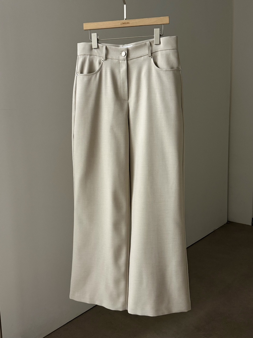 LOWBURN韓國東大門代購女士新款職業熱賣時尚推薦26春夏休閑褲LOWBURN休閑褲圖色2米色