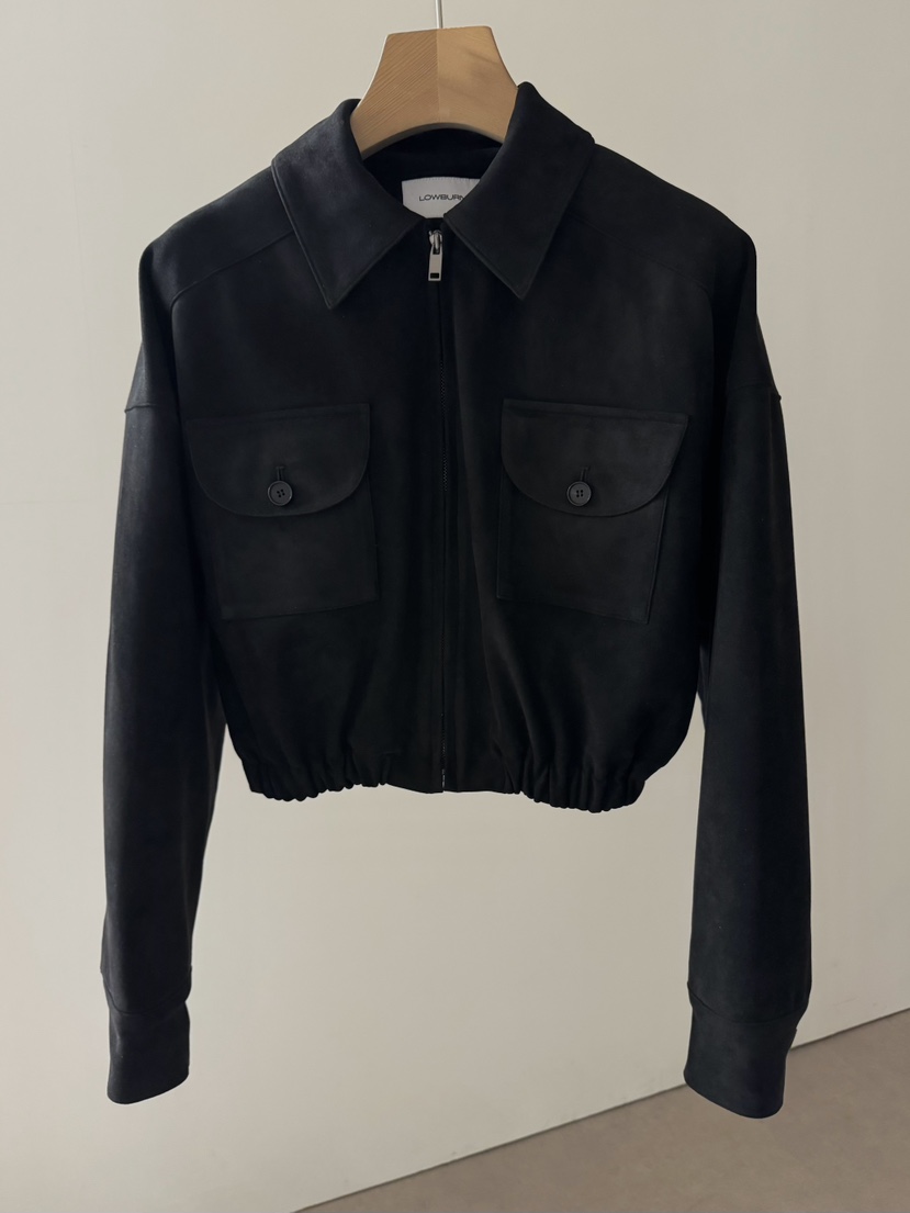 LOWBURN韓國代購女士新品職業時尚人氣熱賣26春夏夾克短款絨LOWBURN夾克圖色2