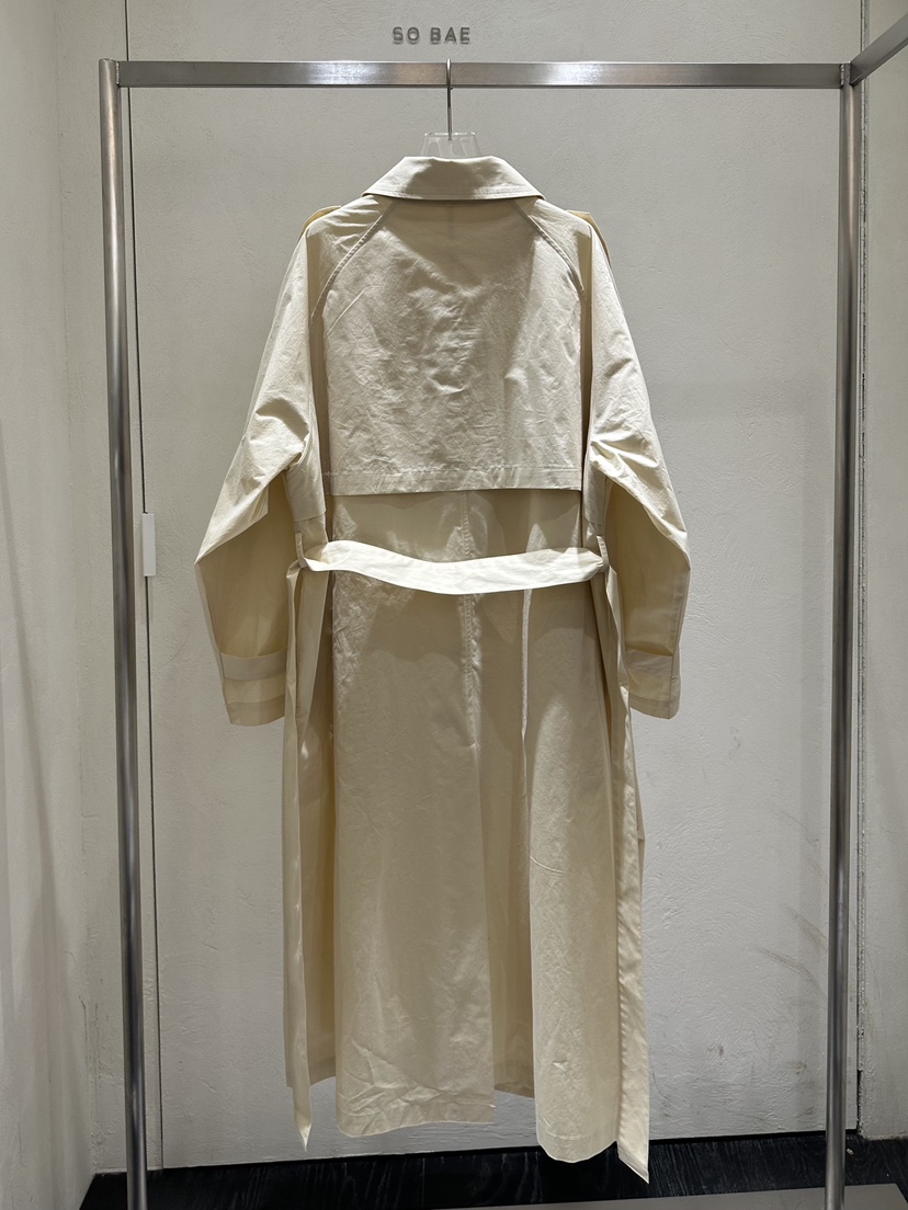 SO BAE韓國直郵女士新款熱賣職業26春夏時尚長款風衣含腰帶SO BAE長款風衣