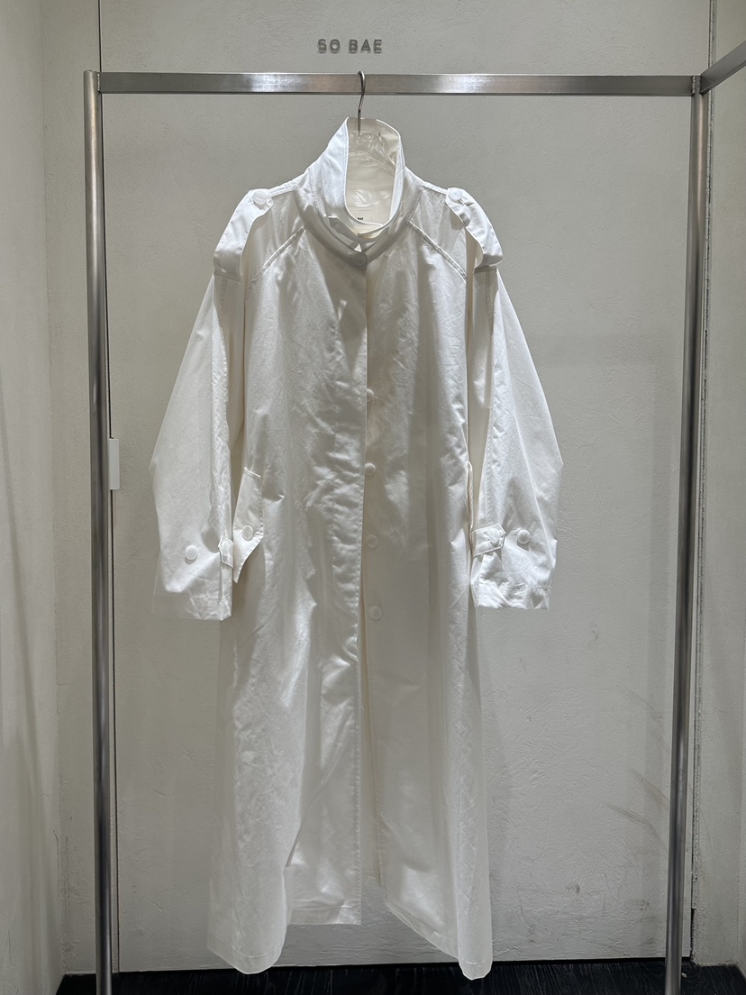 SO BAE韓國直郵女士新款熱賣職業26春夏時尚長款風衣含腰帶SO BAE長款風衣圖色1