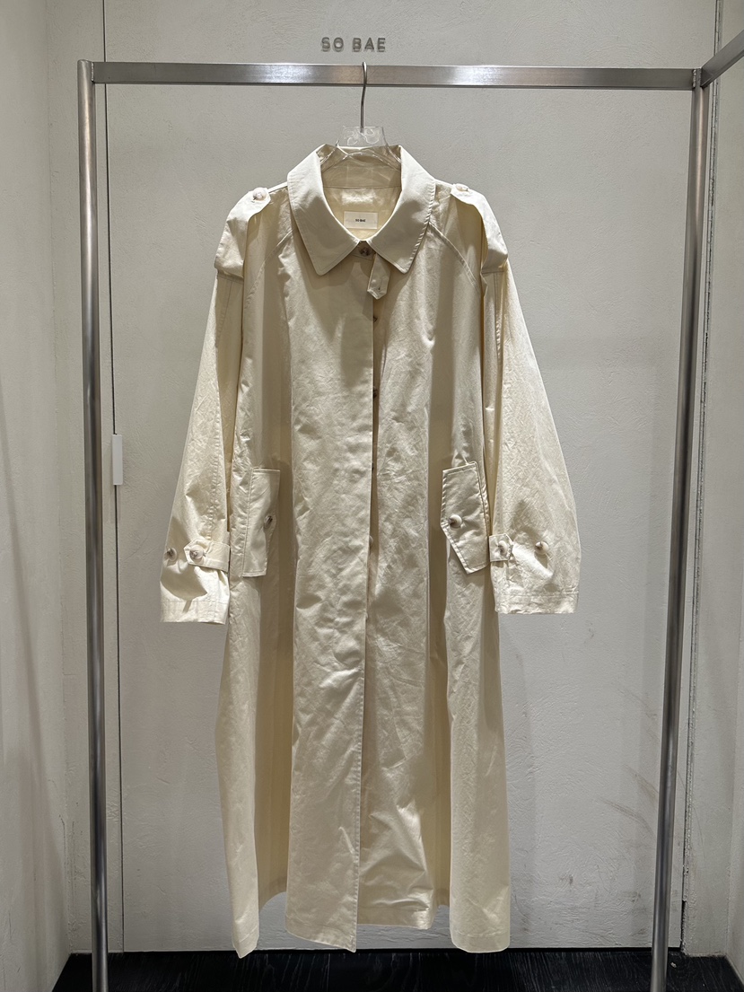 SO BAE韓國直郵女士新款熱賣職業26春夏時尚長款風衣含腰帶SO BAE長款風衣圖色2