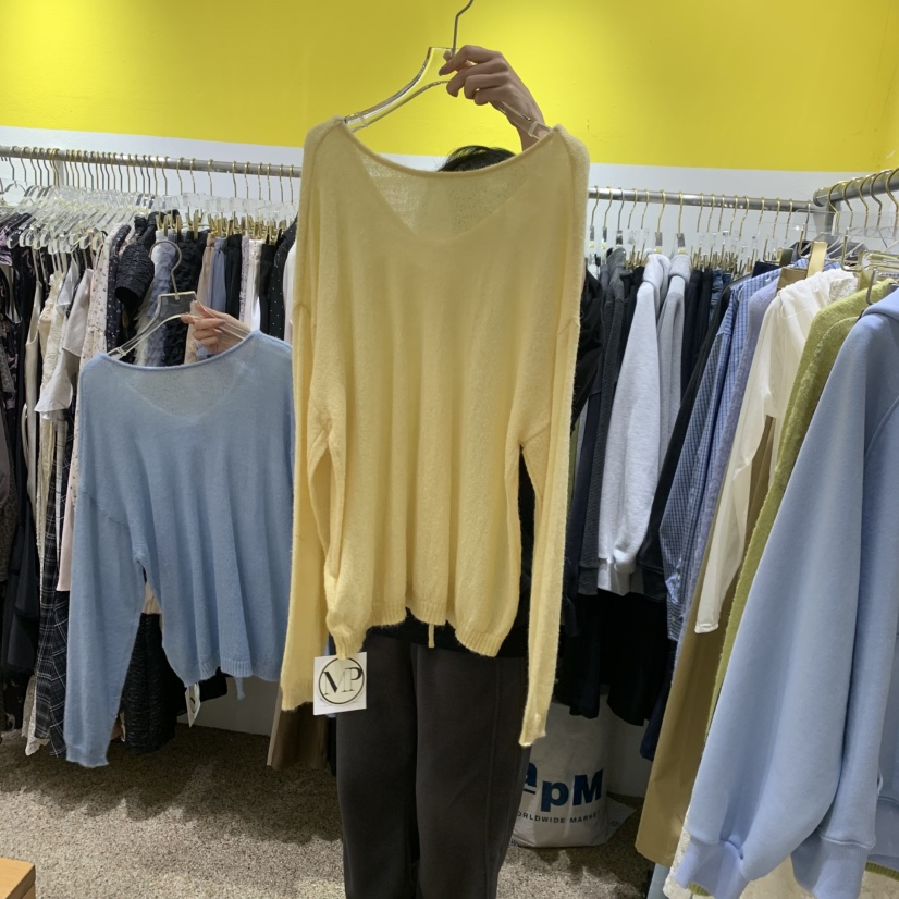 LE MASTERPLACE韓國直郵實拍女士新品推薦針織衫不含內搭V領寬松Le masterpiece針織衫圖色3