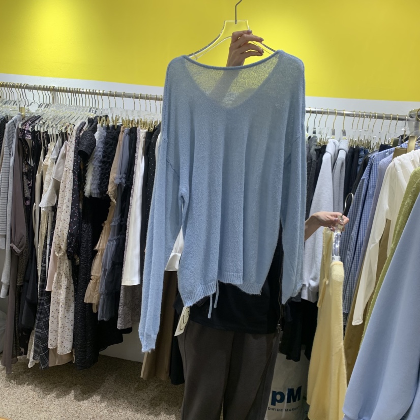 LE MASTERPLACE韓國直郵實拍女士新品推薦針織衫不含內搭V領寬松Le masterpiece針織衫圖色4