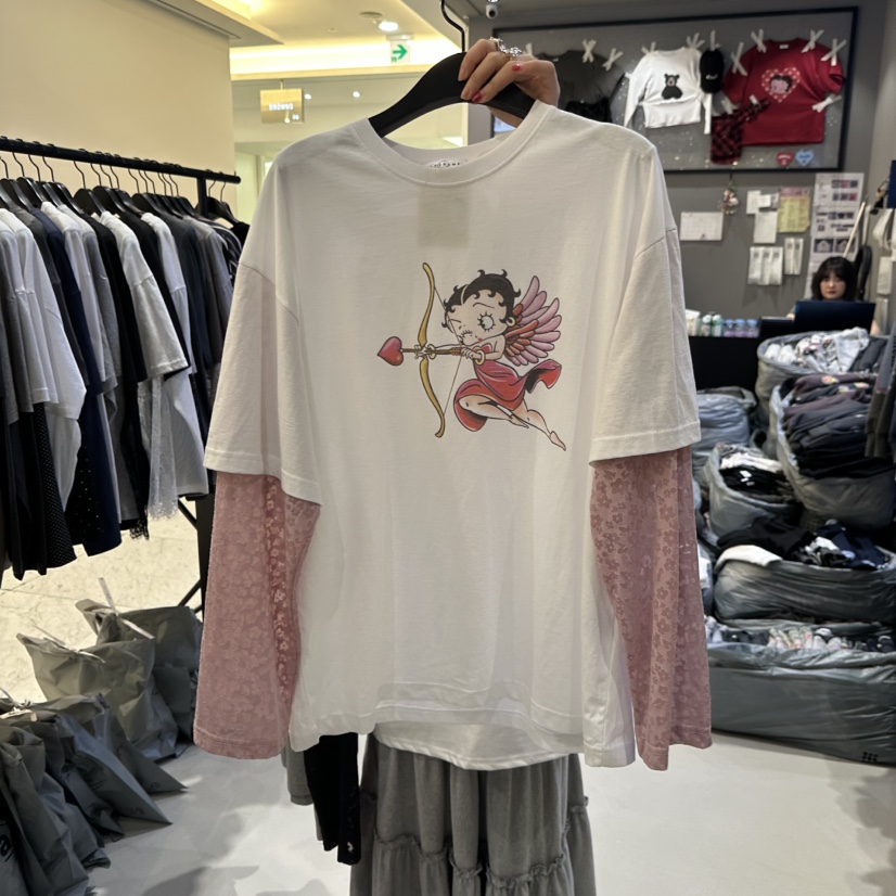 CREDITO韓國直郵實拍女士新品休閑時尚職業長袖T恤假兩件CREDITO長袖T恤圖色1