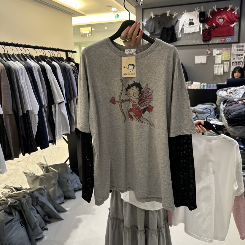 CREDITO韓國直郵實拍女士新品休閑時尚職業長袖T恤假兩件CREDITO長袖T恤圖色2