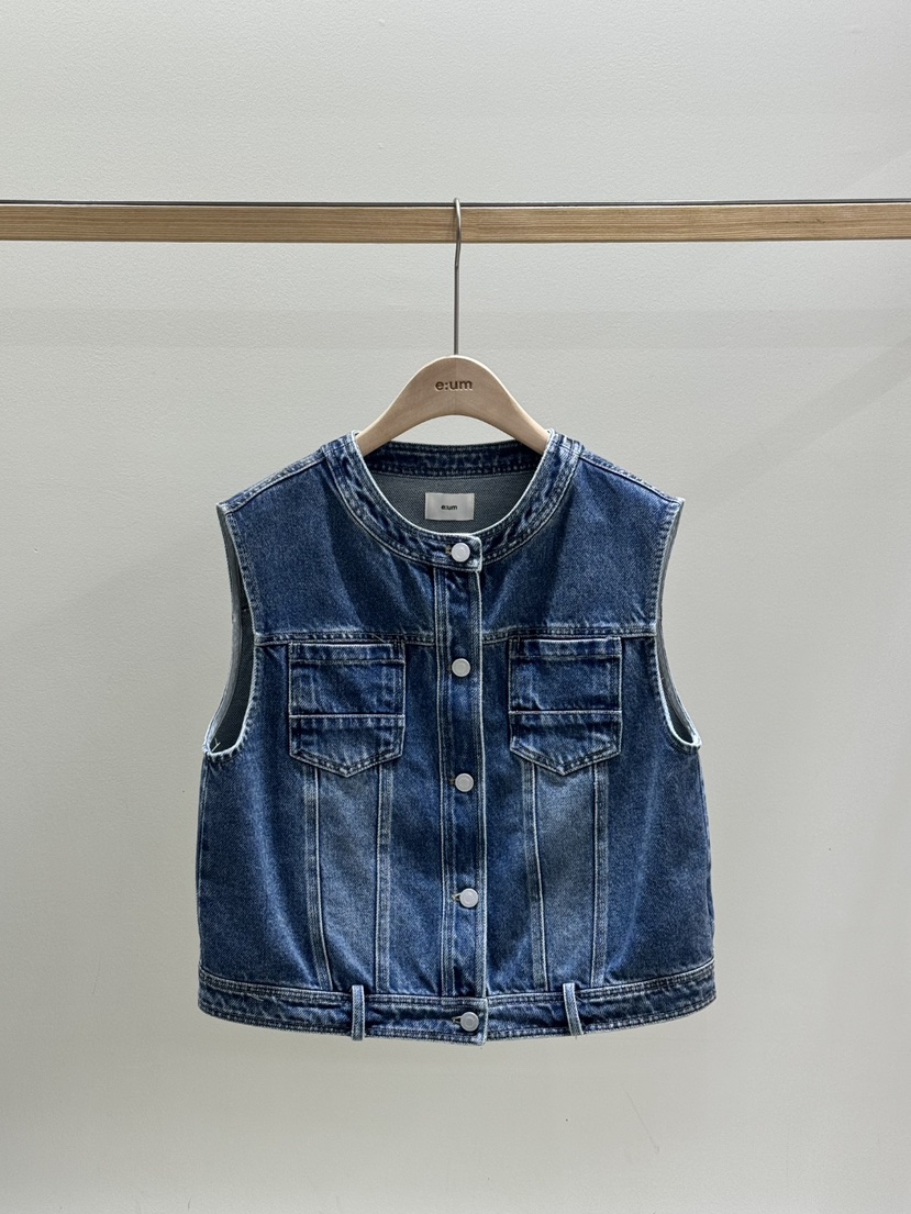 EUM韓國直郵女裝新款推薦時尚人氣26春夏熱賣休閑職業馬甲EUM馬甲圖色1