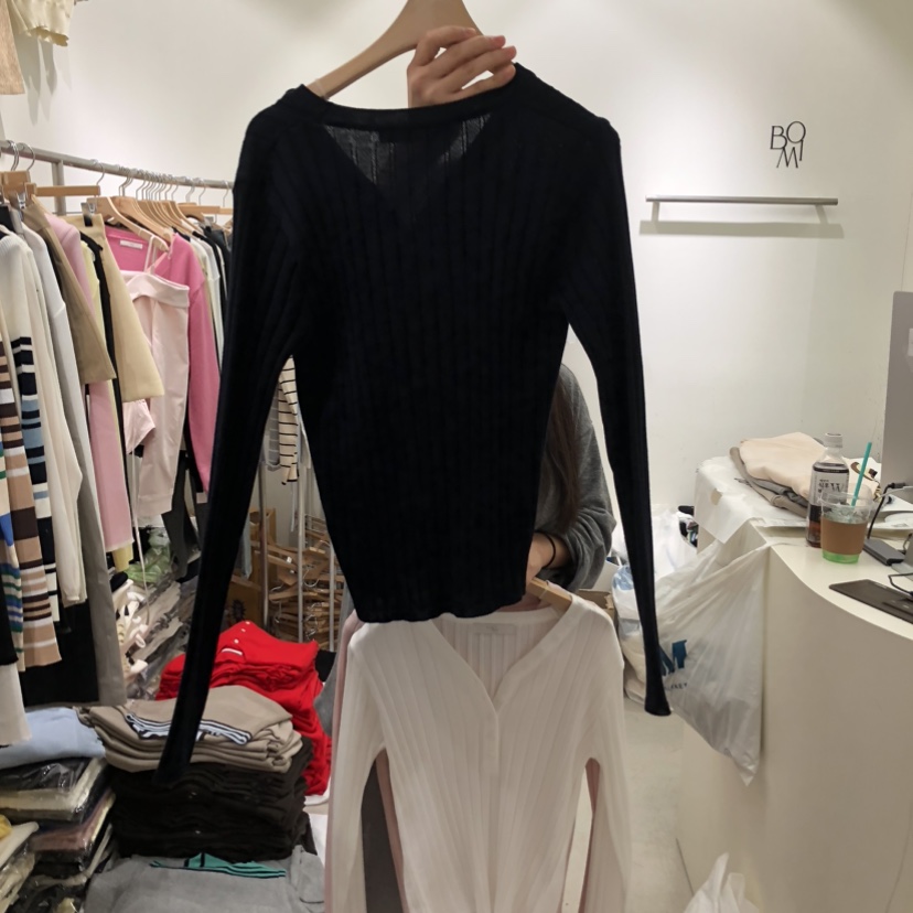 BY BOMI韓國直郵實拍女士新款熱賣26春夏時尚休閑針織衫BY BOMI針織衫
