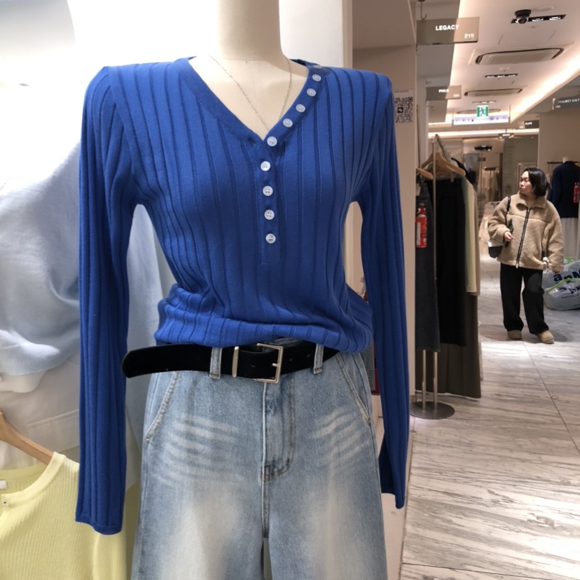 BY BOMI韓國直郵實拍女士新款熱賣26春夏時尚休閑針織衫BY BOMI針織衫圖色1