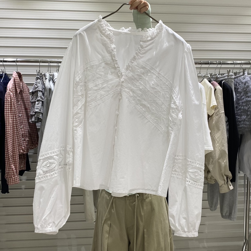 BRICKLANE韓國直郵女士新款推薦休閑26春夏熱賣襯衫蕾絲衫BRICKLANE襯衫/蕾絲衫圖色1