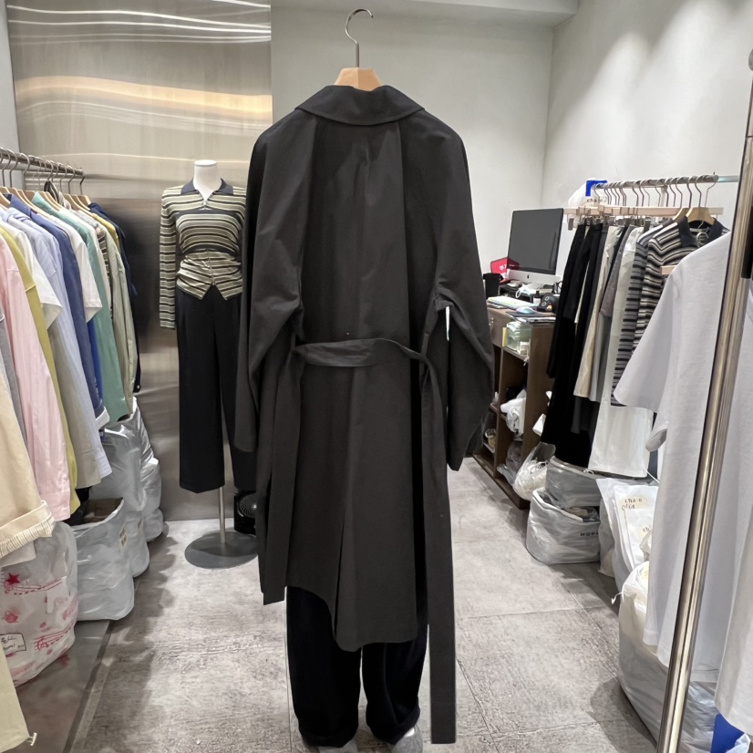 CHAE韓國直郵實拍女士新品休閑人氣26春夏長款風衣含腰帶棉CHAE長款風衣