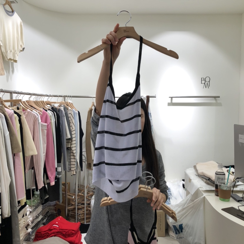 BY BOMI韓國直郵實拍女士新品休閑人氣26春夏熱賣吊帶背心BY BOMI吊帶/背心圖色1