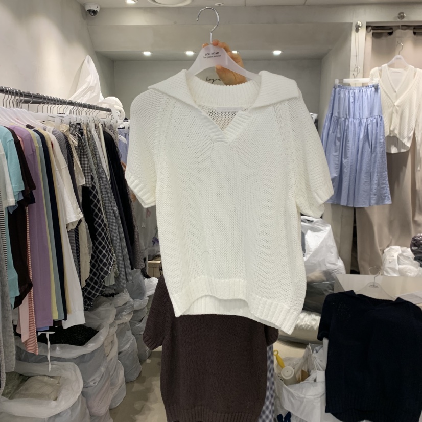 LOGROAD韓國東大門直郵女士新品人氣熱賣時尚職業26春夏針織衫LOG ROAD針織衫圖色2