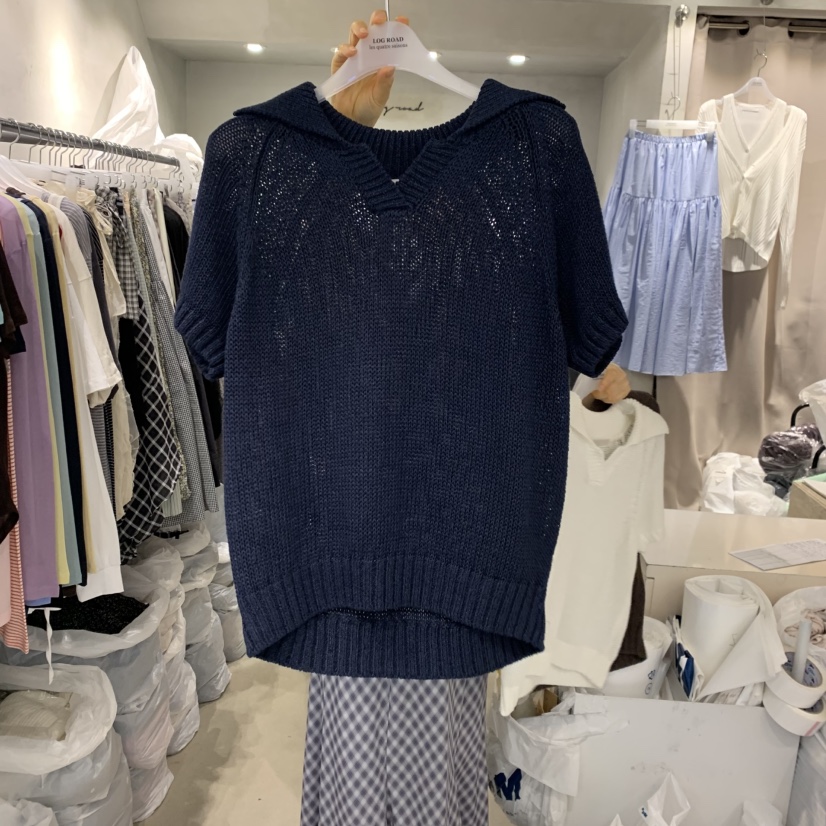LOGROAD韓國東大門直郵女士新品人氣熱賣時尚職業26春夏針織衫LOG ROAD針織衫圖色3