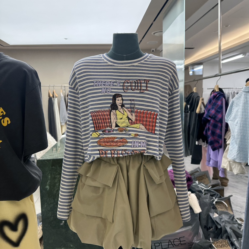 FORMING-P韓國直郵女裝新款人氣熱賣時尚推薦26春夏長袖T恤FORMING-P長袖T恤圖色2藍色