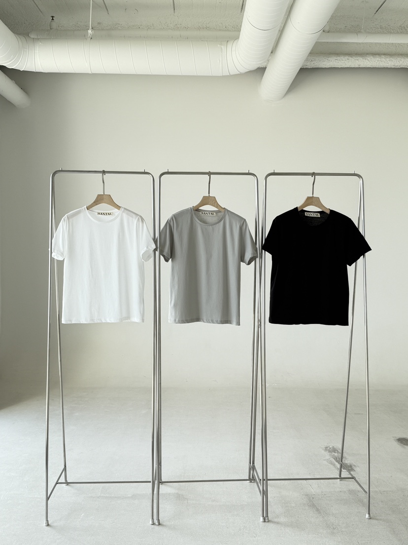 SANTAL韓國東大門直郵女士新品熱賣推薦職業26春夏T恤絲綢SANTALT恤