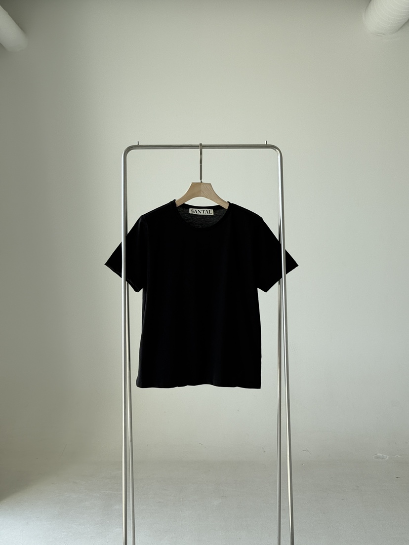 SANTAL韓國東大門直郵女士新品熱賣推薦職業26春夏T恤絲綢SANTALT恤圖色2