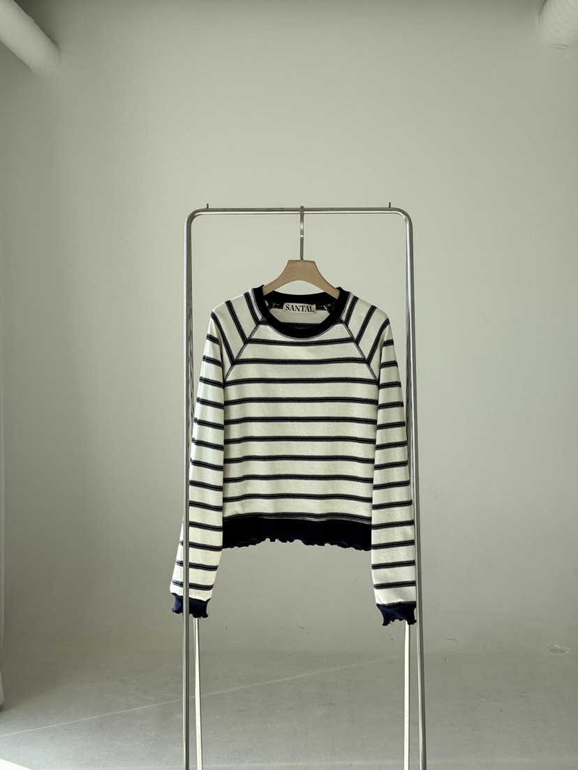 SANTAL韓國直郵實拍女士新款職業休閑熱賣時尚人氣26春夏衛衣SANTAL衛衣圖色2深藍色