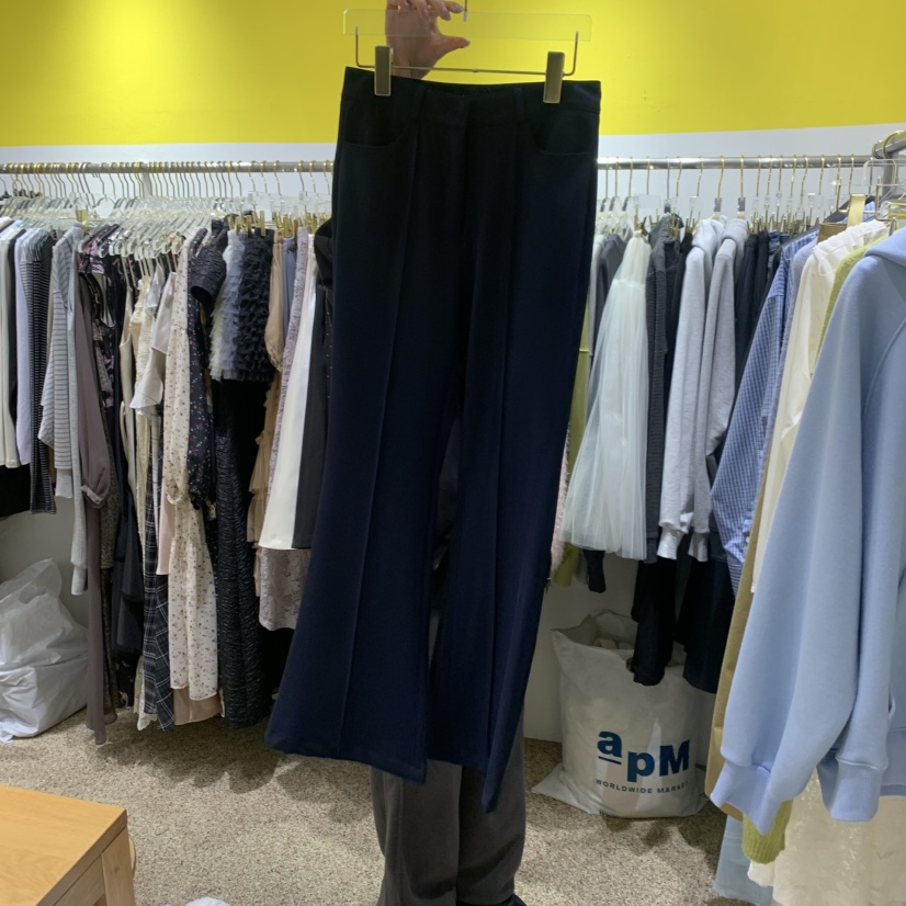 LE MASTERPLACE韓國代購女士新品推薦人氣職業休閑褲喇叭Le masterpiece休閑褲圖色1