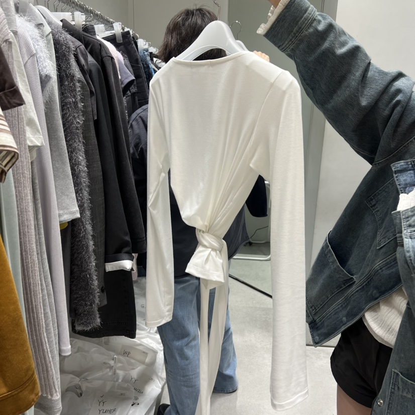 NUESE韓國東大門代購女裝新款人氣時尚26春夏職業長袖T恤NUESE長袖T恤