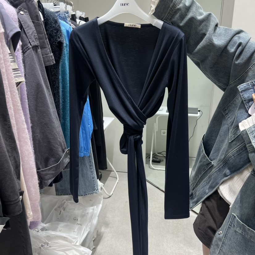 NUESE韓國東大門代購女裝新款人氣時尚26春夏職業長袖T恤NUESE長袖T恤圖色3