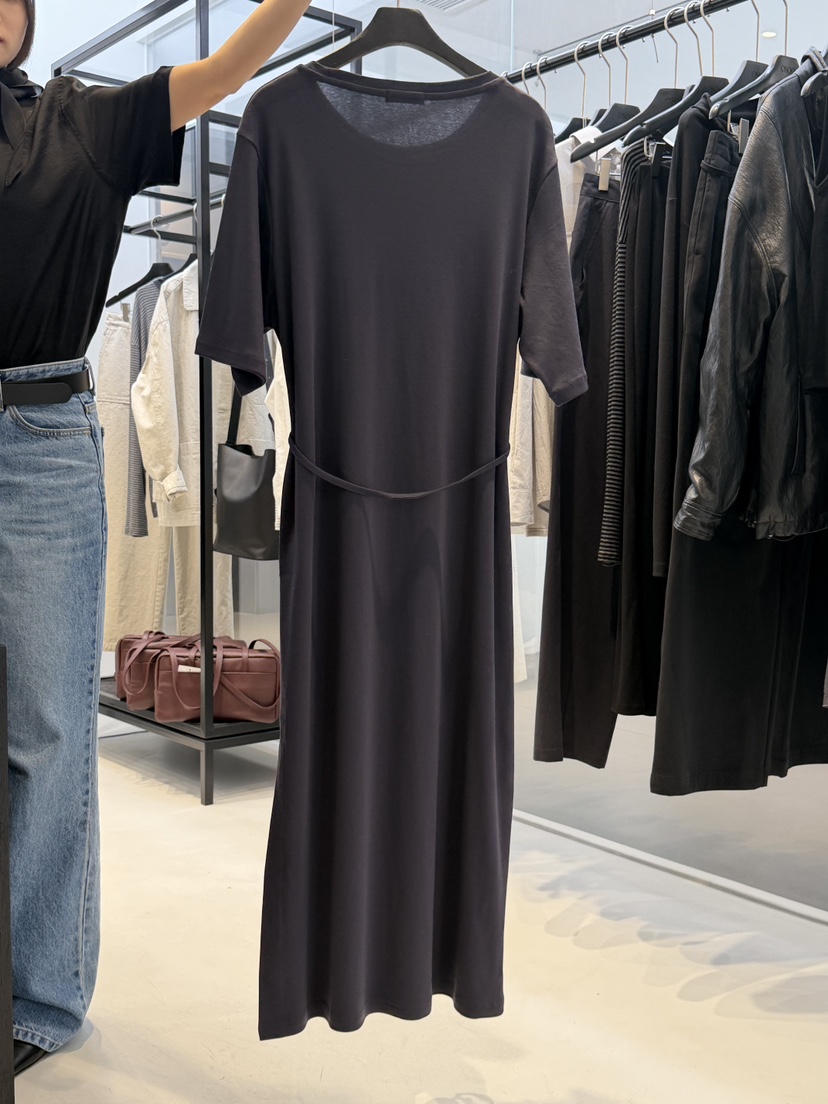 OSOO韓國直郵女士新款休閑時尚熱賣26春夏人氣連衣裙含腰繩OSOO連衣裙