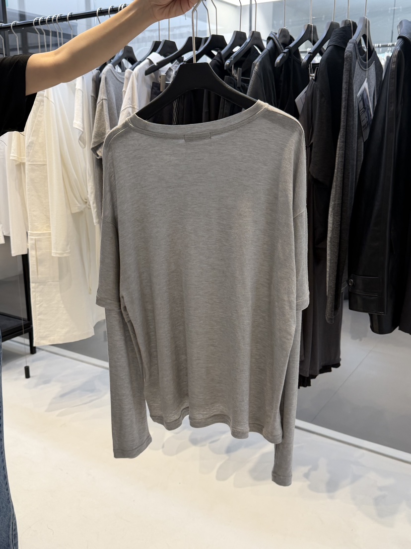 OSOO韓國東大門代購女裝新款人氣熱賣時尚休閑長袖T恤假兩件OSOO長袖T恤