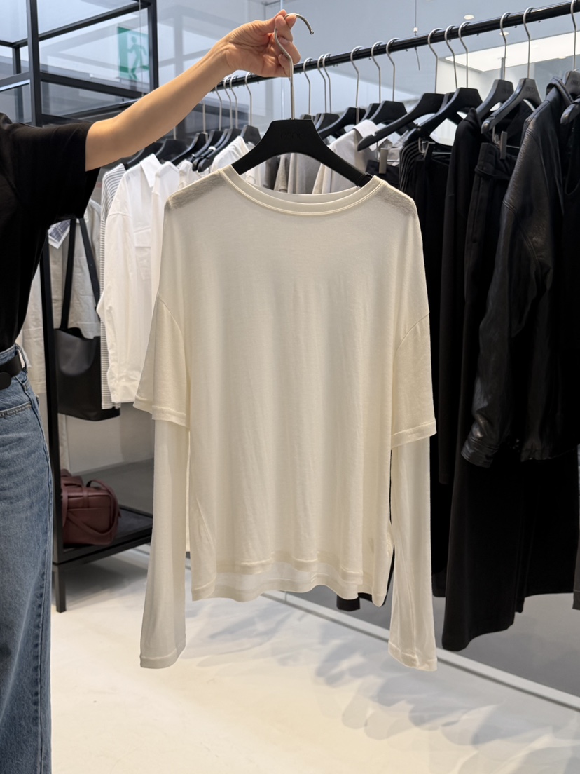 OSOO韓國東大門代購女裝新款人氣熱賣時尚休閑長袖T恤假兩件OSOO長袖T恤圖色3