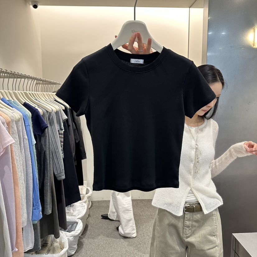 ALTER韓國東大門直郵女士新品推薦熱賣時尚人氣休閑26春夏T恤AlterT恤圖色5黑色