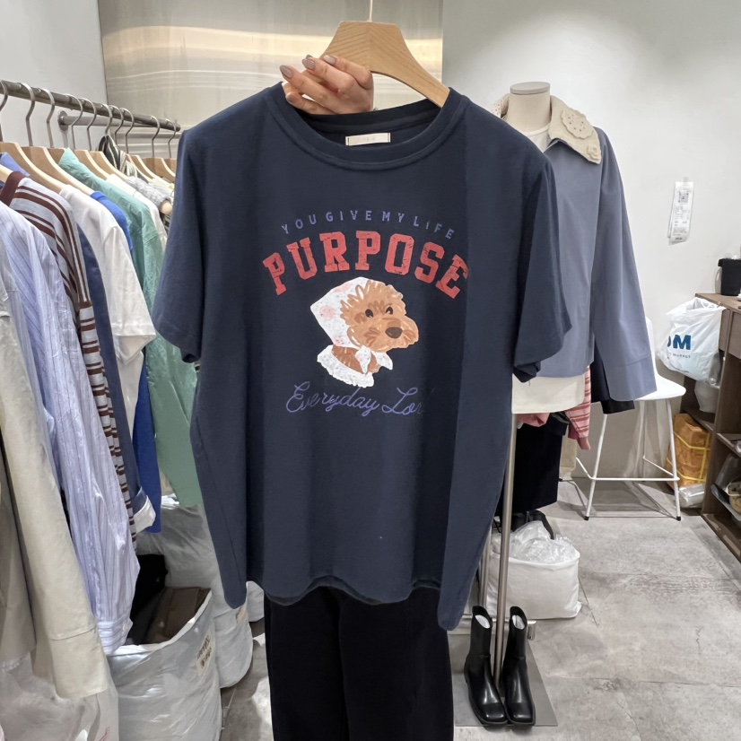 CHAE韓國東大門直郵女裝新品休閑時尚人氣26春夏職業熱賣T恤CHAET恤圖色2