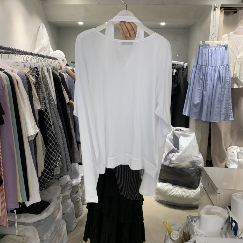 LOGROAD韓國直郵實拍女裝新品推薦26春夏熱賣長袖T恤假兩件LOG ROAD長袖T恤