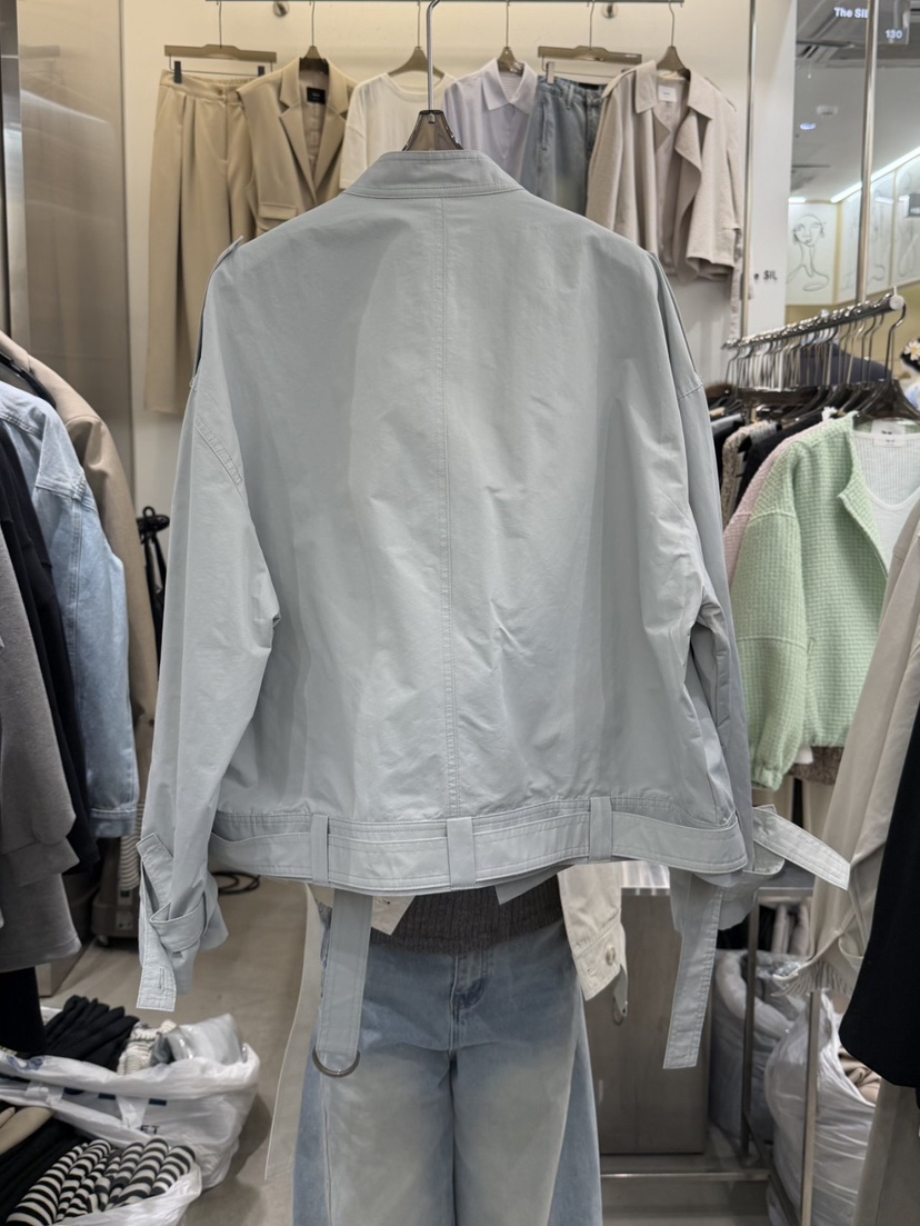 THE SIL韓國東大門代購女裝新品人氣熱賣休閑推薦夾克系帶THE SIL/1 2ILLY夾克