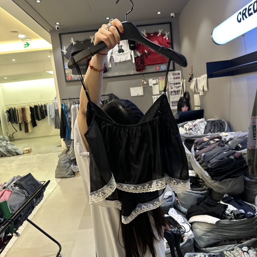 CREDITO韓國代購女裝新品熱賣休閑26春夏職業吊帶背心蕾絲CREDITO吊帶/背心