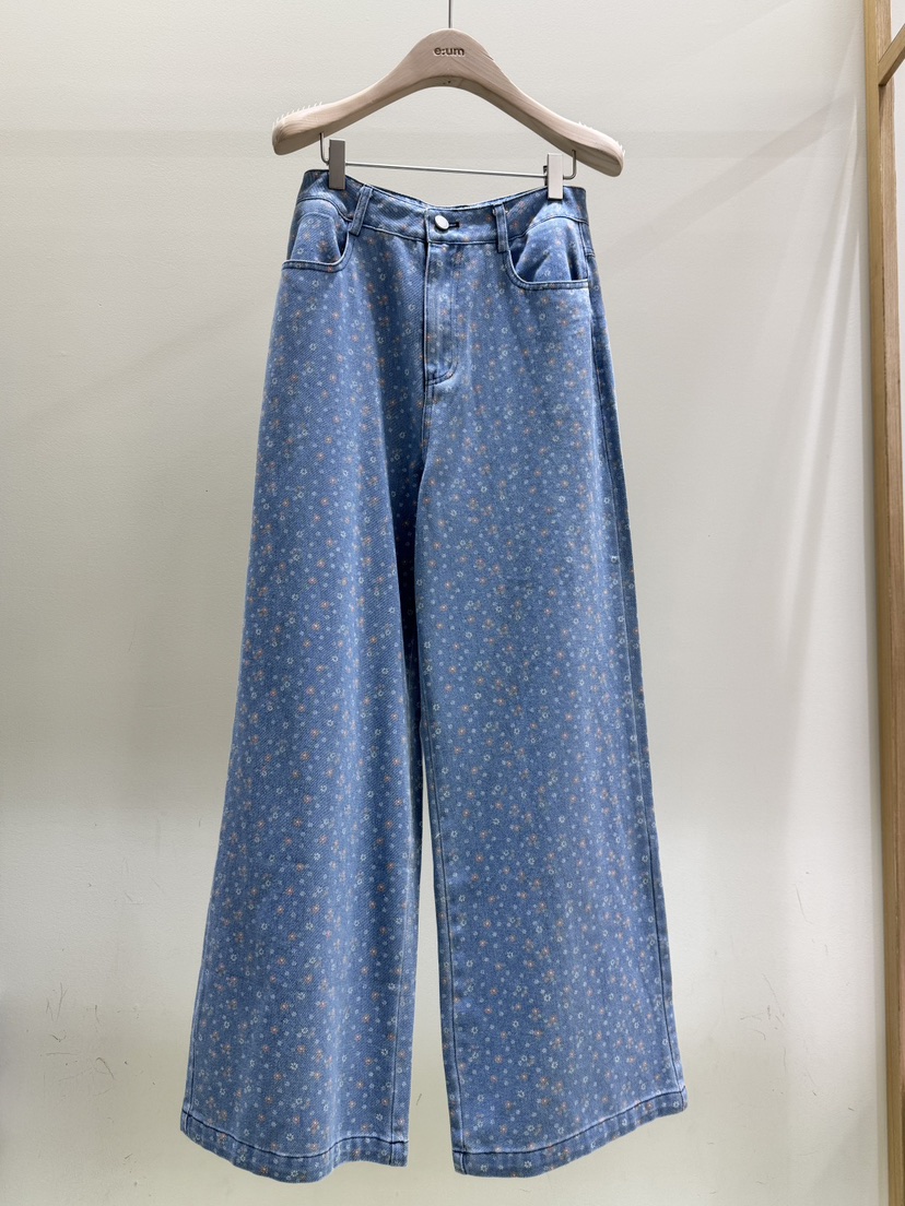 EUM韓國東大門代購女裝新款時尚人氣熱賣休閑26春夏牛仔褲EUM牛仔褲圖色1