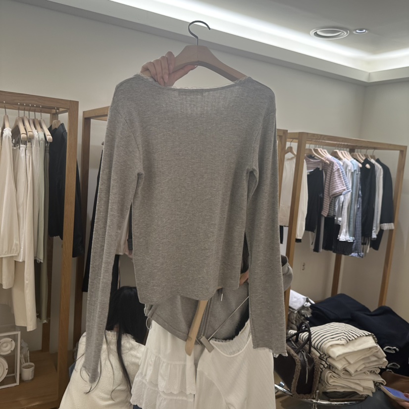 TIZZI韓國代購女士新品人氣推薦休閑熱賣26春夏職業長袖T恤TIZZI長袖T恤