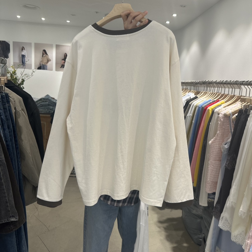 ACKER韓國東大門代購女裝新品26春夏休閑時尚人氣長袖T恤ACKER長袖T恤