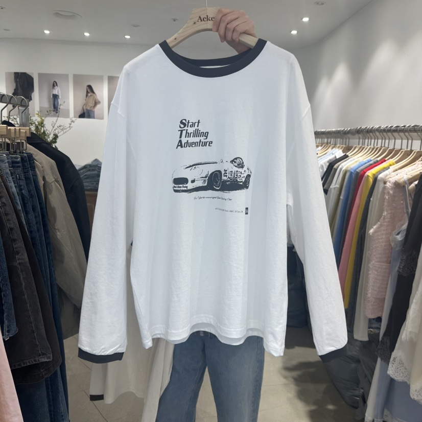 ACKER韓國東大門代購女裝新品26春夏休閑時尚人氣長袖T恤ACKER長袖T恤圖色2