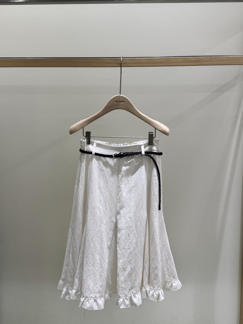 EUM韓國代購女士新品26春夏職業人氣推薦休閑時尚短褲亞麻EUM短褲圖色1